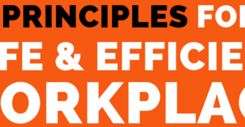 5S Principles for Workplace Header, an infographic guide from Treston