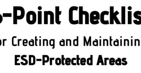 6-Point Checklist for creating and maintaining esd-protected areas, an infographic guide from Treston