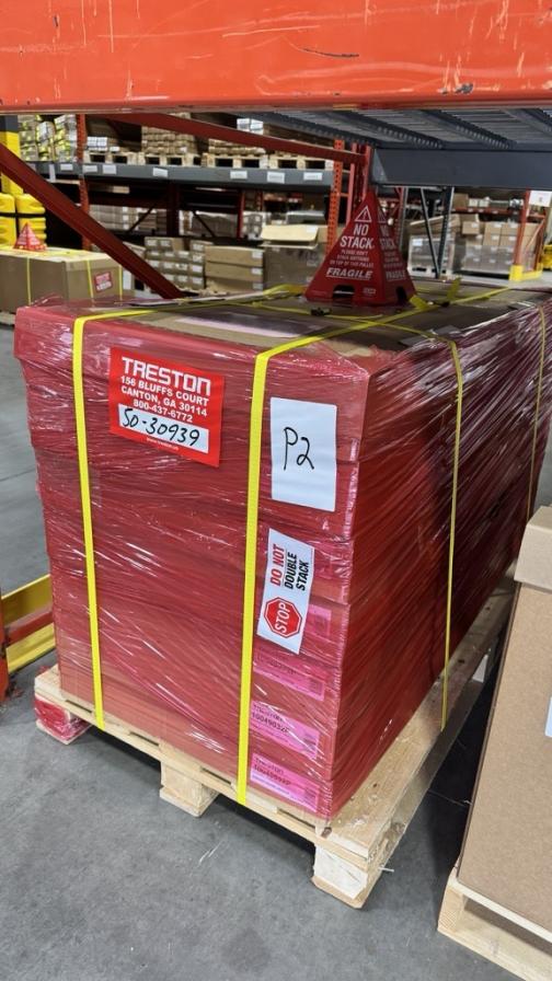 Treston USA red wrapped pallet