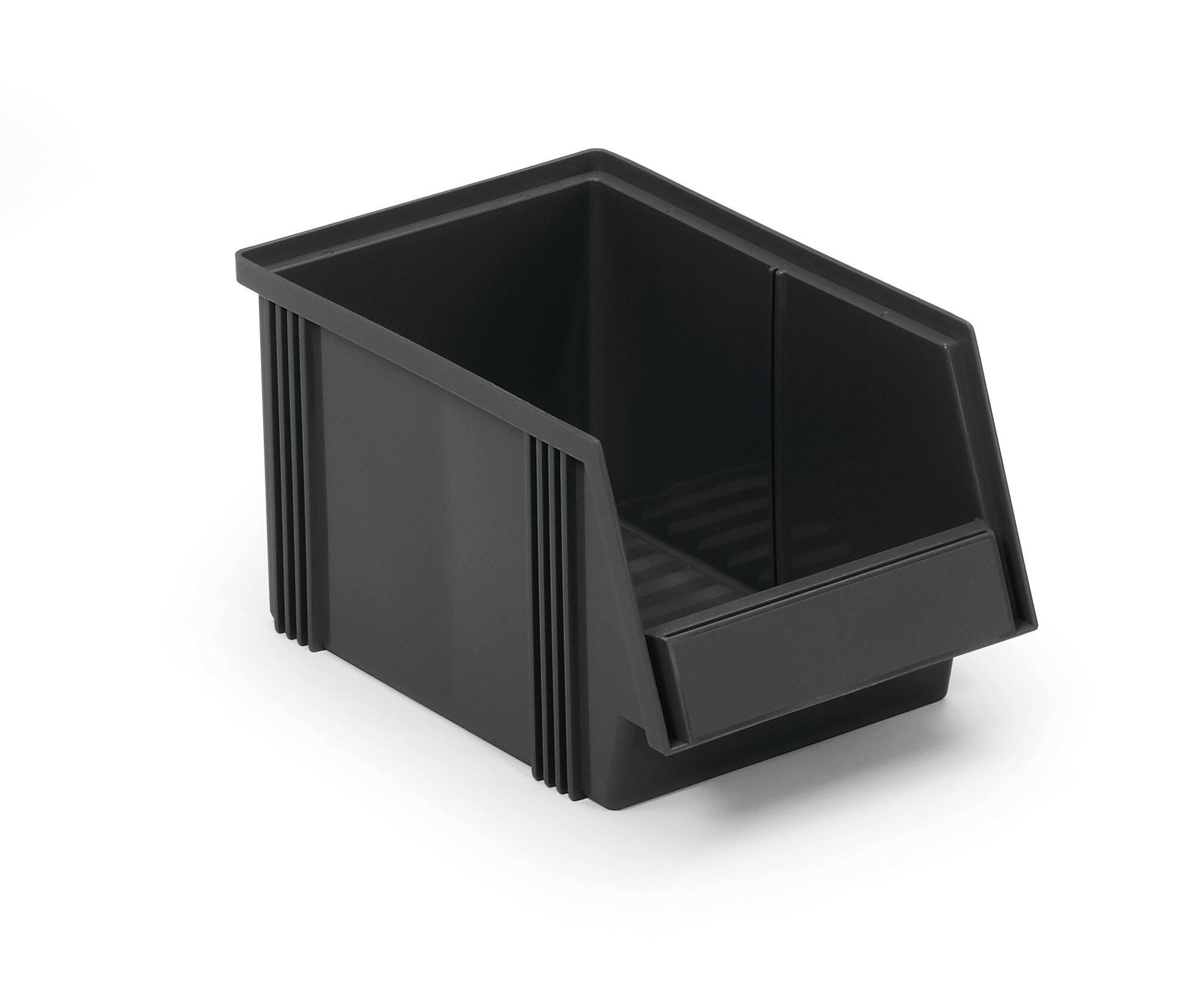 ESD Stacking Bin BLACK 11.81"Dx7.32"Wx6.14"H O.D." 24/CS Treston