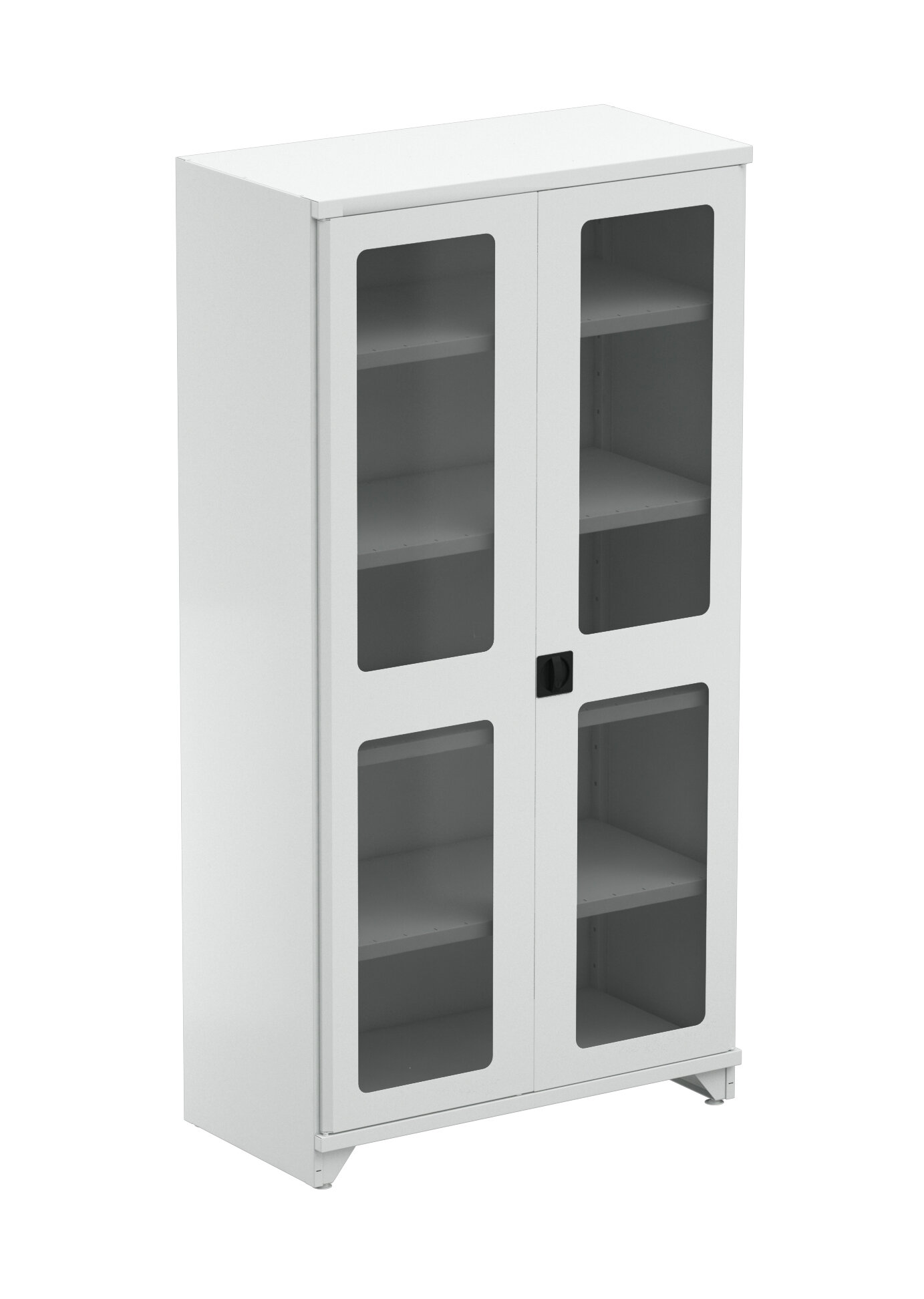 Shelving 100/50/200 with plexiglass doors, 4 shelves Treston