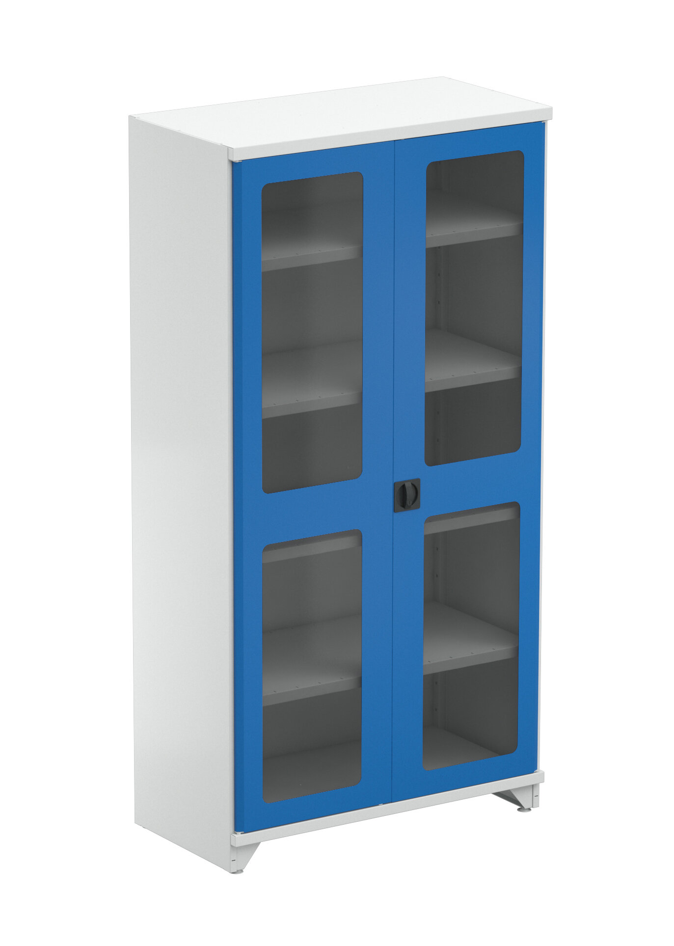 Shelving 100/60/200 with plexiglass doors, 4 shelves Treston