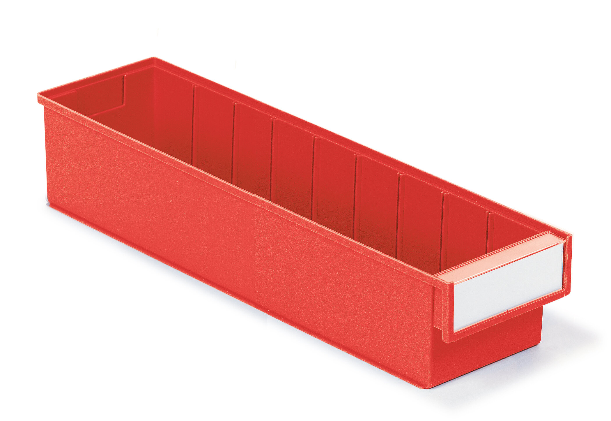 Storage Bin RED 19.68"Dx5.19"Wx3.93"H Case of 20 Treston