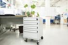 Treston's drawer unit with castors in action. Durable, modular and ergonomic.