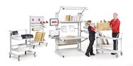 Packing bench Quick Edge with trolleys